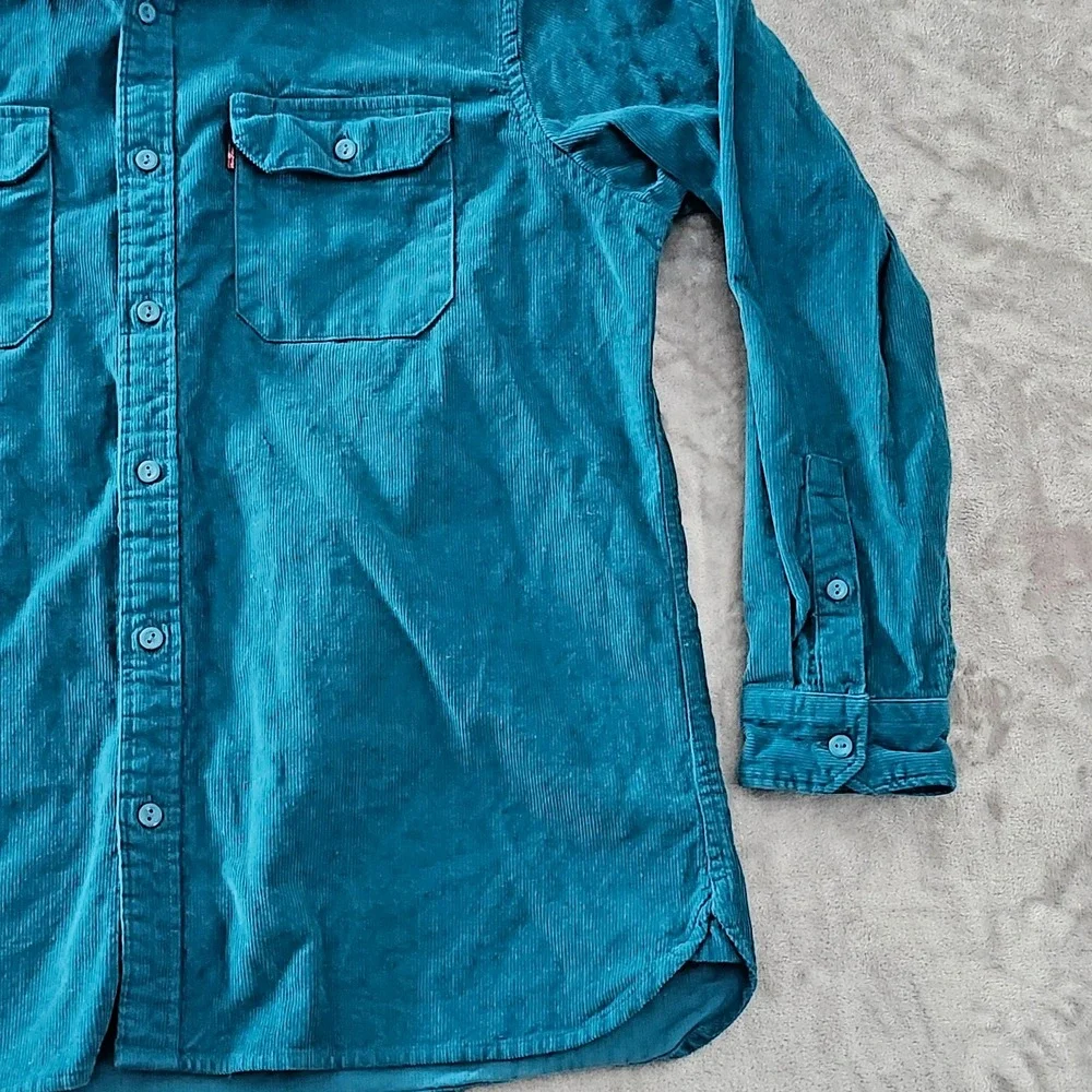Levi's Jackson Worker Shacket Men's L Blue Corduroy Button Up‎ Gorpcore Button